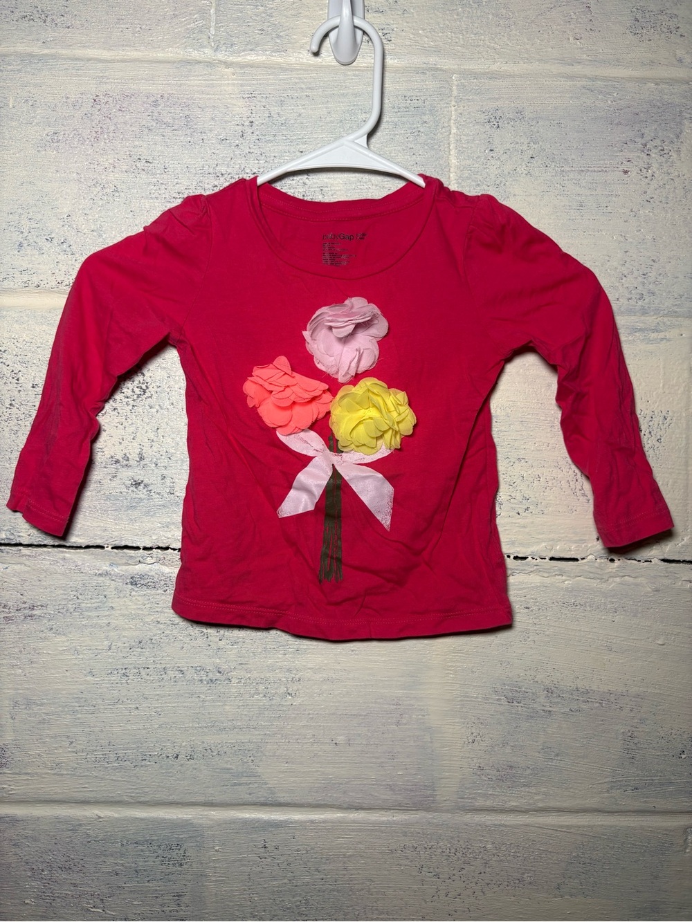 Baby Gap Girls pink flower Top 3 years